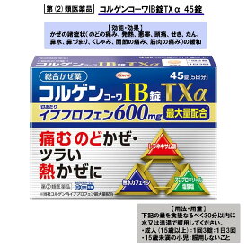 【第(2)類医薬品】コルゲンコーワIB錠TXα 45錠 総合かぜ薬