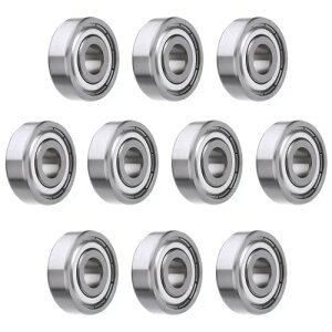 Aicosineg �x�A�����O �[�a�ʎ��� 608ZZ���a8mm �O�a22mm ����7mm 10���� �N�����| Gcr15 ���V�[���h�t �~�j�x�A�����O �{�[���x�A�����O �x�A�����O���� DIY ��C���i