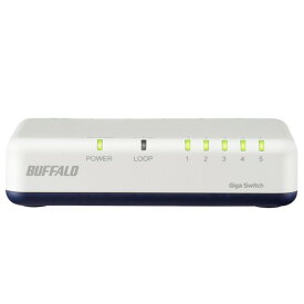 バッファロー 5ポート スイッチングハブ Giga ギガ プラスチック筐体 壁掛け設置対応 LSW7-GT-5EPL/WH