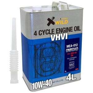 AZ(�G�[�[�b�g) �o�C�N�p 4�T�C�N�� �G���W���I�C�� 4L 10W-40/MA2/100%���w������/2�֗p MEA-012/EG044/ONROAD