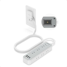 電源タップ マグネット 延長コード 薄型プラグ 2m usb たこあしコンセント テーブルタップ TESSAN 9個AC口 USB-C 1ポート USB-A 2ポート 磁石 type-c タコ足配線 電源コード oa マルチ スイッチ付き 壁掛け 卓上
