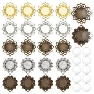 PH PandaHall 30Zbg  ~[M 3F ێM W  Jt Ђ܂ `[ y_g KXJ{Vt WG[p ANZT[p[c |pi f