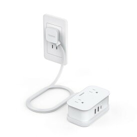 延長コード1m タイプc TESSAN 電源タップ usb付き コンセントタップ 4個AC差込口 1type-C 2type-Aポート 小型軽量 テーブルタップ たこあしコンセント 出張/旅行