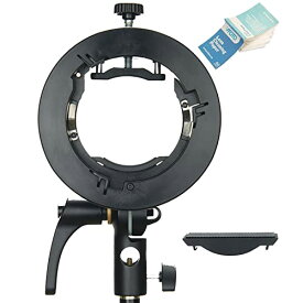 Godox S2 S型 フラッシュ ブラケット ボーエンズマウント 折りたたみ 角度調整 ラウンドヘッド スクエアヘッド ストロボ 固定用 V1 AD200Pro AD400pro TT350 V860III TT685II クリップオン モノブロックストロボ用対応