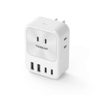 usb コンセント type-c タップ TESSAN 電源タップ USB C充電器 たこあしコンセント 3個AC口 2個タイプA 2…