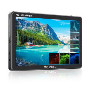 FEELWORLD 10.1�C���`�J�����t�B�[���h���j�^�[1920x1200 IPS�^�b�`�p�l��2000nit���P�x3G-SDI/4K HDMI���o��F970�O�t�������L�b�g�t���iLUT11S �j