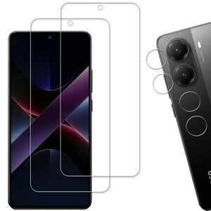HKKAIS 2+2 ���Z�b�g���{���Ɏq�̗p Xiaomi POCO X7 PRO �p �K���X�t�B���� �J�����t�B���� ���� �K���X �t����� �ی�t�B����