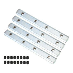 PATIKIL 180*19.7*10mm �W���C���g���� 4��T/V�X���b�g�A���~�j�E�����o�R�l�N�^�[ L�^���� M8�˂��t�� 45�V���[�Y�A���~�j�E���v���t�@�C���p�i�V���o�[�j