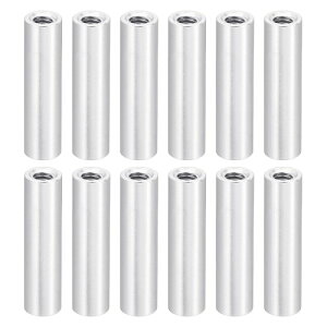 PATIKIL M3�A���~�X�y�[�T�[ 12�̃��^���X�y�[�T�[�A���~�j�E��3 mm ID x 5mm OD x 22mm L �X���b�h�X�y�[�T�[�X�N�����[�X�^���h�I�t���E���h RC�J�[ �h���[�� �}�U�[�{�[�h�p �V���o�[