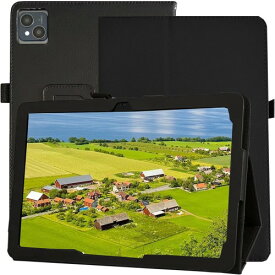 FOR AAUW T50 対応タブレットスリーブスタンド機能防水耐汚れ耐衝撃全面保護PU材質タブレットスリーブブラック