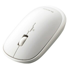 エレコム ワイヤレスマウス Bluetooth Slint M-TM10BBWH/EC 薄型 静音 4ボタン プレゼンモード機能付 Windows Mac Android iOS iPadOS FireOS対応 ホワイト