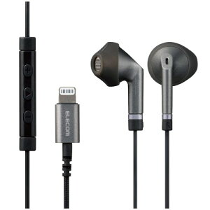 �G���R�� �X�e���I�C���z�� �C���i�[�C���[�^ Lightning ���C�g�j���O �}�C�N�t Fast Music LFS10I ��13.6mm ���ϋv�P�[�u�� �u���b�N EHP-LFS10IMBK 1.2m
