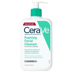 CeraVe �Z�����B �t�H�[�~���O�t�F�C�V�����N�����U�[ 473�~�����b�g�� �f�C���[�t�F�C�X�E�H�b�V���O�A�m�[�}������I�C���[�X�L��