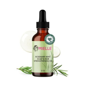 Mielle Organics Rosemary Mint Scalp Hair Strengthening Oil With Biotin Essential Oils, Nourishing Treatment for Split Ends and Dry Scalp for All Hair Types, 2-Fluid Ounces