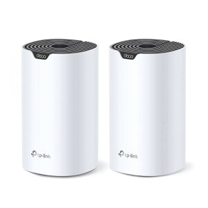 TP-Link ���b�V�� Wi-Fi �V�X�e�� ����LAN AC1900 1300+600Mbps WiFi ���[�^�[ �f���A���o���h ���p�� Deco S7/A 2���j�b�g �z���C�g