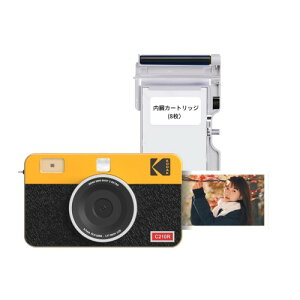 �R�_�b�N KODAK Mini Shot 2 ���g�� 4PASS 2-in-1�C���X�^���g�J�������t�H�g�v�����^�[(5,3x8,6cm)�{�J�����{��8������A�C�G���[