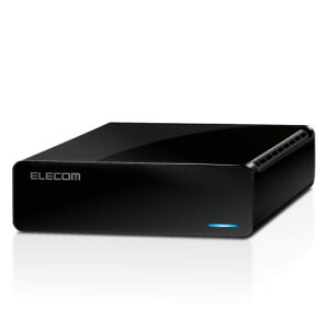 �G���R�� �O�t���n�[�h�f�B�X�N 4TB USB3.2(Gen1) �e���r�^��/�p�\�R���Ή� �É��t�@�����X�݌v ELD-FTV040UBK