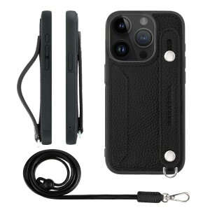 HANATORA for iPhone 15Pro �P�[�X �{�v �ϏՌ� �w�ʃx���g �X�g���b�v�����O �X�}�z�P�[�X �X�}�z �X�^���h�@�\ �l�b�N�X�g���b�v �t�� �J�[�h�|�P�b�g �V�������N���U�[ �M�t�g �u���b�N CGHGZ-15Pro-