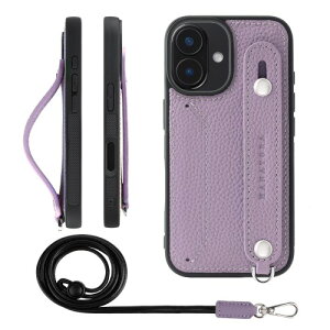 HANATORA for iPhone 16 �P�[�X �{�v �ϏՌ� �w�ʃx���g �X�g���b�v�����O �X�}�z�P�[�X �X�}�z �X�^���h�@�\ �l�b�N�X�g���b�v �t�� �J�[�h�|�P�b�g �V�������N���U�[ �M�t�g �p�[�v�� CGHGZ-16-Purple