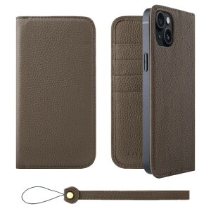 HANATORA for iPhone 15Plus �P�[�X �蒠�^ �{�v �X�}�z�P�[�X �X�}�z �X�^���h �X�g���b�v �t�� �V�������N�J�[�t���U�[ �x���g�Ȃ� �}�O�l�b�g�Ȃ� �g�[�v H0XA-15Plus-Taupe �M�t�g �a���� ���� �j�� ��