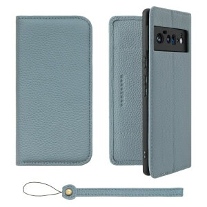 HANATORA for Google Pixel 6Pro �P�[�X �蒠�^ �{�v �X�}�z�P�[�X �X�}�z �X�^���h �X�g���b�v �t�� �V�������N�J�[�t���U�[ �x���g�Ȃ� �}�O�l�b�g�Ȃ� �u���[�O���[ H0XA-GP6Pro-BlueGray �M�t�g �a���� 