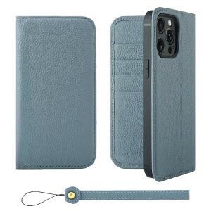 HANATORA for iPhone 15ProMax �P�[�X �蒠�^ �{�v �X�}�z�P�[�X �X�}�z �X�^���h �X�g���b�v �t�� �V�������N�J�[�t���U�[ �x���g�Ȃ� �}�O�l�b�g�Ȃ� �u���[�O���[ H0XA-15ProMax-BlueGray �M�t�g �a���� 
