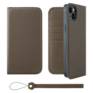 HANATORA for iPhone 14Plus �P�[�X �蒠�^ �{�v �X�}�z�P�[�X �X�}�z �X�^���h �X�g���b�v �t�� �V�������N�J�[�t���U�[ �x���g�Ȃ� �}�O�l�b�g�Ȃ� �g�[�v H0XA-14Plus-Taupe �M�t�g �a���� ���� �j�� ��