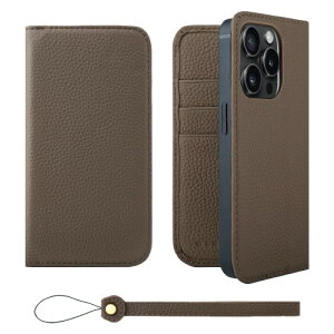 HANATORA for iPhone 15Pro �P�[�X �蒠�^ �{�v �X�}�z�P�[�X �X�}�z �X�^���h �X�g���b�v �t�� �V�������N�J�[�t���U�[ �x���g�Ȃ� �}�O�l�b�g�Ȃ� �g�[�v H0XA-15Pro-Taupe �M�t�g �a���� ���� �j�� ��