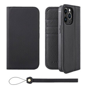 HANATORA for iPhone 13Pro �P�[�X �蒠�^ �{�v �X�}�z�P�[�X �X�}�z �X�^���h �X�g���b�v �t�� �V�������N�J�[�t���U�[ �x���g�Ȃ� �}�O�l�b�g�Ȃ� �u���b�N H0XA-13Pro-Black �M�t�g �a���� ���� �j�� 