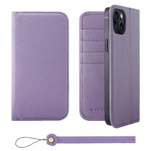 HANATORA for iPhone 15Plus �P�[�X �蒠�^ �{�v �X�}�z�P�[�X �X�}�z �X�^���h �X�g���b�v �t�� �V�������N�J�[�t���U�[ �x���g�Ȃ� �}�O�l�b�g�Ȃ� �p�[�v�� H0XA-15Plus-Purple �M�t�g �a���� ���� �j��
