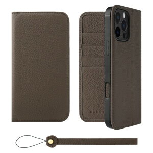 HANATORA for iPhone 16ProMax �P�[�X �蒠�^ �{�v �X�}�z�P�[�X �X�}�z �X�^���h �X�g���b�v �t�� �V�������N�J�[�t���U�[ �x���g�Ȃ� �}�O�l�b�g�Ȃ� �g�[�v H0XA-16ProMax-Taupe �M�t�g �a���� ���� �j��