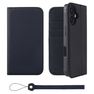 HANATORA for iPhone 16 �P�[�X �蒠�^ �{�v �X�}�z�P�[�X �X�}�z �X�^���h �X�g���b�v �t�� �V�������N�J�[�t���U�[ �x���g�Ȃ� �}�O�l�b�g�Ȃ� �l�C�r�[ H0XA-16-Navy �M�t�g �a���� ���� �j�� �ޏ� 