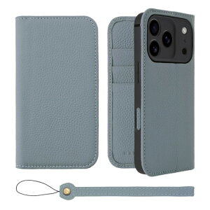 HANATORA for iPhone 17Pro �P�[�X �蒠�^ �{�v �X�}�z�P�[�X �X�}�z �X�^���h �X�g���b�v �t�� �V�������N�J�[�t���U�[ �x���g�Ȃ� �}�O�l�b�g�Ȃ� �u���[�O���[ H0XA-17Pro-BlueGray �M�t�g �a���� ���� 