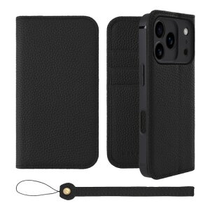 HANATORA for iPhone 17Pro �P�[�X �蒠�^ �{�v �X�}�z�P�[�X �X�}�z �X�^���h �X�g���b�v �t�� �V�������N�J�[�t���U�[ �x���g�Ȃ� �}�O�l�b�g�Ȃ� �u���b�N H0XA-17Pro-Black �M�t�g �a���� ���� �j�� 