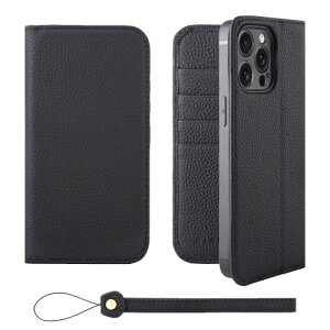 HANATORA for iPhone 15ProMax �P�[�X �蒠�^ �{�v �X�}�z�P�[�X �X�}�z �X�^���h �X�g���b�v �t�� �V�������N�J�[�t���U�[ �x���g�Ȃ� �}�O�l�b�g�Ȃ� �u���b�N H0XA-15ProMax-Black �M�t�g �a���� ���� �j
