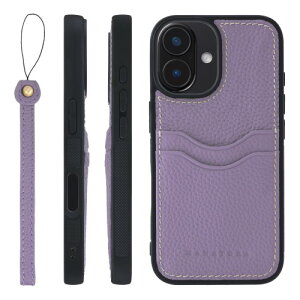 HANATORA for iPhone 16 �P�[�X �{�v �ϏՌ� �o���p�[�^ �X�}�z�P�[�X �X�}�z �X�g���b�v �t�� �V�������N���U�[ �M�t�g �p�[�v�� CPGGZ-16-Purple