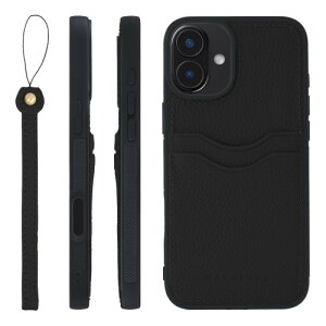 HANATORA for iPhone 16Plus �P�[�X �{�v �ϏՌ� �o���p�[�^ �X�}�z�P�[�X �X�}�z �X�g���b�v �t�� �V�������N���U�[ �M�t�g �u���b�N CPGGZ-16Plus-Black