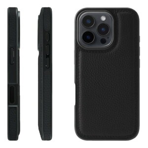 HANATORA for iPhone 16Pro �P�[�X �{�v �ϏՌ� �o���p�[�^ �X�}�z�P�[�X �X�}�z ���ʖ{�v �V�������N���U�[ �M�t�g �u���b�N WPG-16Pro-Black