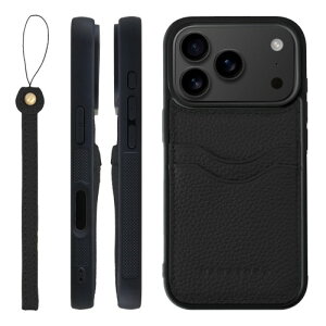 HANATORA for iPhone 17Pro �P�[�X �{�v �ϏՌ� �o���p�[�^ �X�}�z�P�[�X �X�}�z �X�g���b�v �t�� �V�������N���U�[ �M�t�g �u���b�N CPGGZ-17Pro-Black