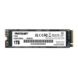 Patriot P320 1TB Internal SSD - NVMe PCIe Gen 3x4 - M.2 2280 - Solid State Drive - P320P1TBM28