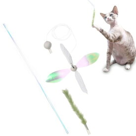 猫壱 猫じゃらし 羽 おもちゃ 天然羽根 フィルム 頑丈 羽根 長い Tail twitch#3