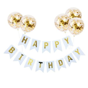 YFFSFDC �a���� ����t�� HAPPY BIRTHDAY ���� �o�[�X�f�[ �o���[�� ���j�� �C�x���g �����ᕗ�D�Z�b�g �a��������t���Z�b�g (�z���C�g)