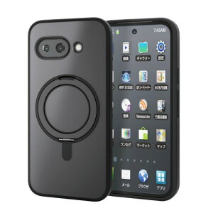 �G���R�� Google Pixel 9a �P�[�X �J�o�[ �ϏՌ� �Ռ��z�� �n�C�u���b�h TPU �d�x5H �l�p�ɃG�A�N�b�V���� ���C�����X�[�d�Ή� ��]�X�^���h�@�\ �}�O�l�b�g���� �}�b�g�u���b�N PM-P251MAGSTBK