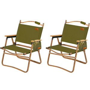 DesertFox �A�E�g�h�A �`�F�A �L�����v �`�F�A �y�� 2�Z�b�g �܂肽���� �֎q �ω׏d150kg �l�G�K�p �R���p�N�g�y�� �g�ѕ֗� �C�X �s�N�j�b�N �L�����v�p DY001 (�݂ǂ�C�X�^�C��A)