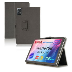 For AWOW UTBook ケース 10インチ スタンド 機能 角度調整 上質PUレザー キズ防止 軽量 タブレット カバー 全面保護 タブレット用アクセサリー Mosasa 専用 スマートカバー （ブラック）