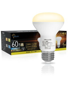 ORALUCE LED�d�� E26���� ���t�����v�` �d���F 60�`���� 6.5W 680lm 3000K 120�x������ ���t�d���^�C�v �����s�� PSE�F�� ���^���Ή� 4�� LDR6L-H-E26