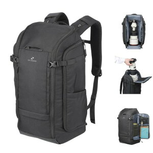 �n�N�o HAKUBA �J�����o�b�O GW-STANDARD ���b�W �����Y�o�b�N�p�b�N19 AZ �u���b�N AMZSGWSR-LBP19 300mmF2.8�N���X�̑���a�]�������Y�����K�ɉ^�����邽�߂̃J���������b�N 4977187005127
