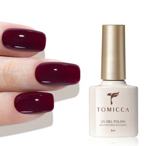 TOMICCA �W�F���l�C�� �s���A�J���[�W�F�� �P�F �W�F�� �l�C�� 8ml UV/LED�Ή� �W�F���^�C�v ���S�ҁ��v���K�p (�o�[�K���f�B���b�h)