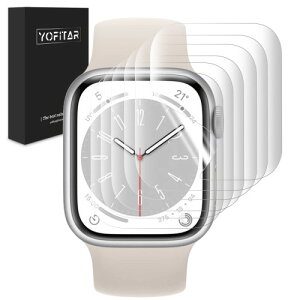 YOFITAR for Apple Watch �p�t�B���� 45mm �A�b�v���E�H�b�` Apple Watch Ultra 2/Apple Watch Ultra Series9/8/7/SE2/6/5/4/3/2/1 Apple Watch �p��ʕی�t�B���� 24���Ԏ����C���Z�p TPU�t�B���� ��ʕی�V�[�g �t���V�[��