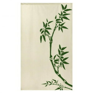 のれん 竹 イラスト ベージュ 約85cm×約150cm (91054)